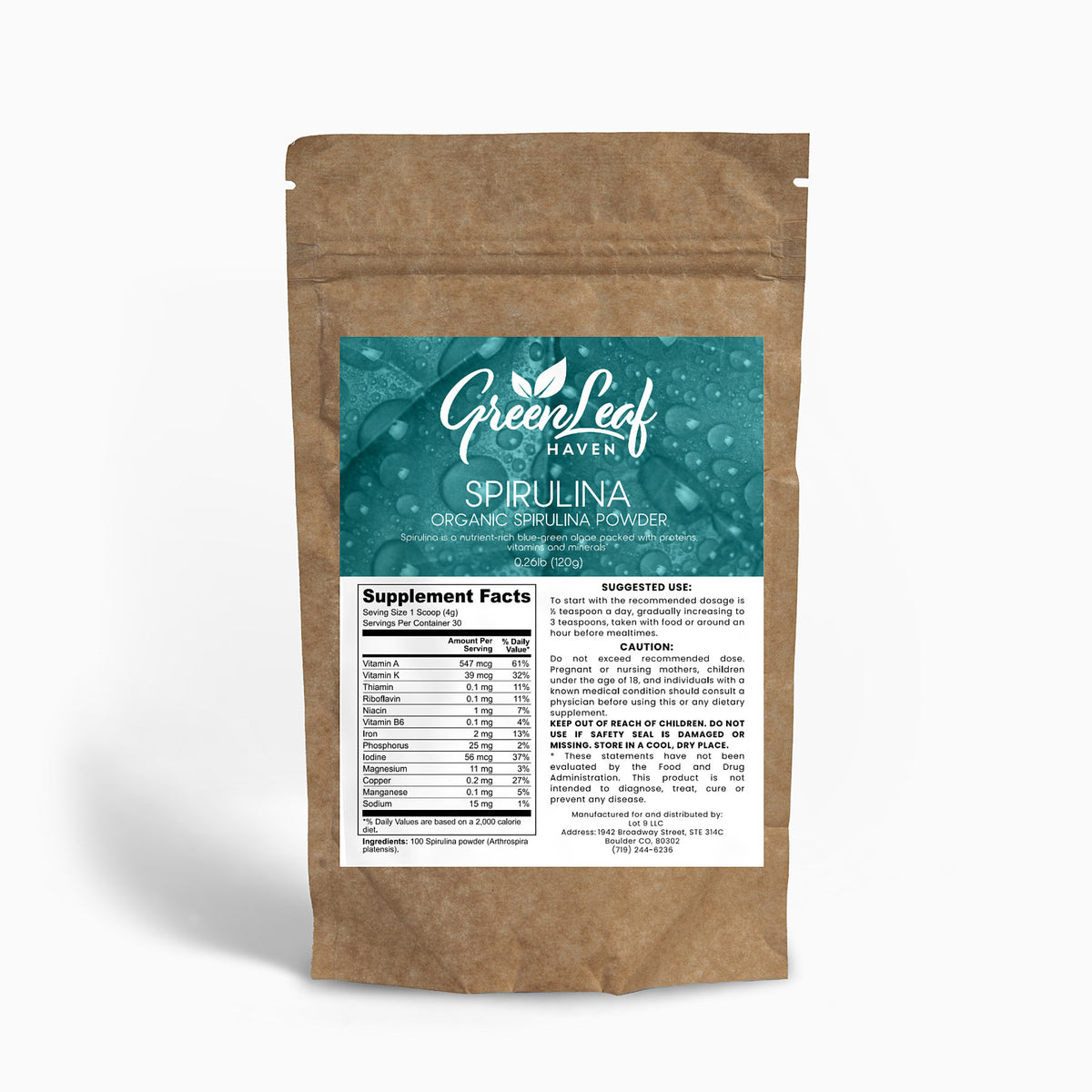 Organic Spirulina Powder